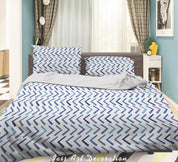 3D Abstract Blue Pattern Quilt Cover Set Bedding Set Duvet Cover Pillowcases LXL- Jess Art Decoration