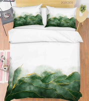3D Abstract Green Marble Texture Quilt Cover Set Bedding Set Duvet Cover Pillowcases 61- Jess Art Decoration