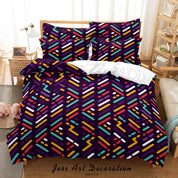 3D Abstract Color Geometry Quilt Cover Set Bedding Set Duvet Cover Pillowcases 67- Jess Art Decoration