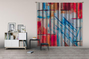 3D Abstract Graffiti Colored Geometric Art Curtains and Drapes GD 733- Jess Art Decoration