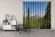 3D Sky Mountain Green Forest Landscape Curtains and Drapes LQH 377- Jess Art Decoration