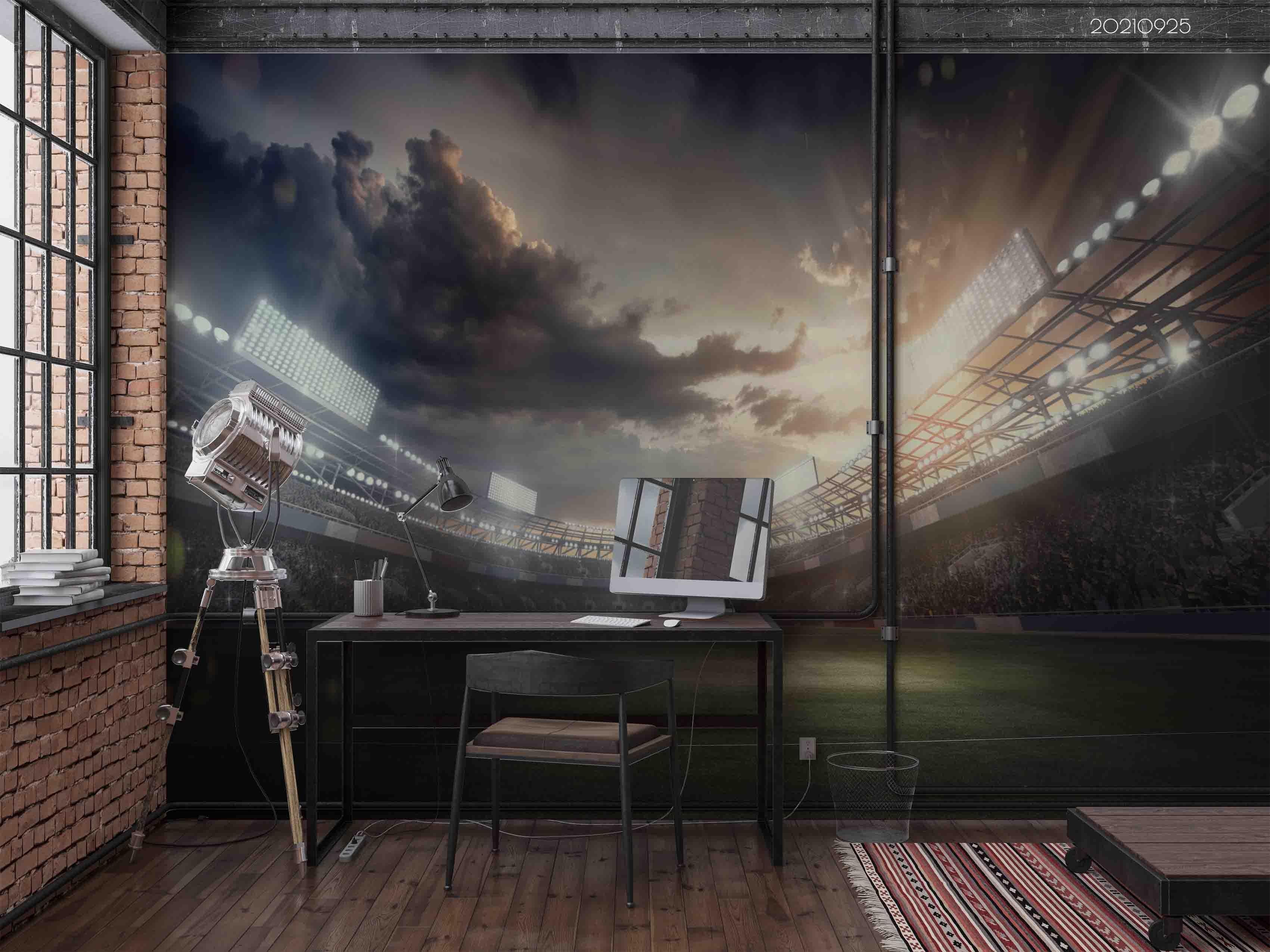 3D Gymnasium Pattern Wall Mural Wallpaper LQH 318- Jess Art Decoration