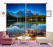 3D Landscape Mountain Lake Forest Blue Sky Curtains and Drapes GD 4932- Jess Art Decoration