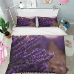 3D Purple Lavender Quilt Cover Set Bedding Set Pillowcases 50- Jess Art Decoration
