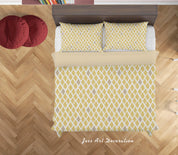 3D Yellow Diamond Quilt Cover Set Bedding Set Duvet Cover Pillowcases SF50- Jess Art Decoration