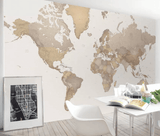 3D Watercolor Abstract World Map Wall Mural 256- Jess Art Decoration