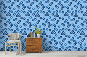 3D Oriental Japanese Style Blue Circle Wall Mural Wallpaper LQH 274- Jess Art Decoration