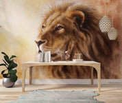 3D Animal Lion Wall Mural Wallpaper LQH 353- Jess Art Decoration