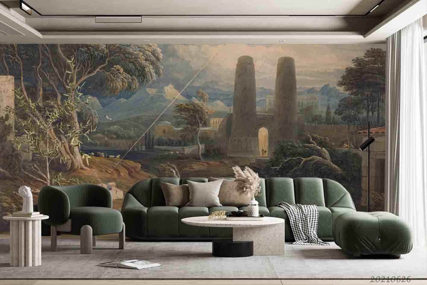 3D Birmingham Museum Oil Painting Wall Mural Wallpaper LQH 70- Jess Art Decoration
