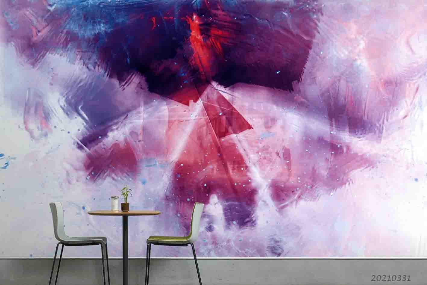 3D Abstract Color Pattern Wall Mural Wallpaper LQH 446- Jess Art Decoration