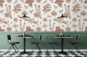 3D Hand Drawn Leaf Wall Mural Wallpaper LQH 130- Jess Art Decoration