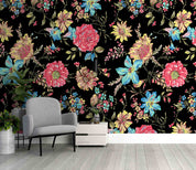 3D Beautiful Vintage Colorful Floral Wall Mural Wallpaper GD 1729- Jess Art Decoration