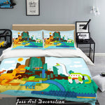 3D Dark Green Dinosaur Quilt Cover Set Bedding Set Pillowcases 12- Jess Art Decoration