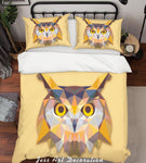3D Cartoon Owl Quilt Cover Set Bedding Set Pillowcases  1- Jess Art Decoration