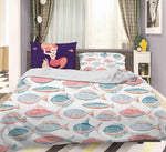 3D Cartoon Fish Quilt Cover Set Bedding Set Pillowcases 79- Jess Art Decoration