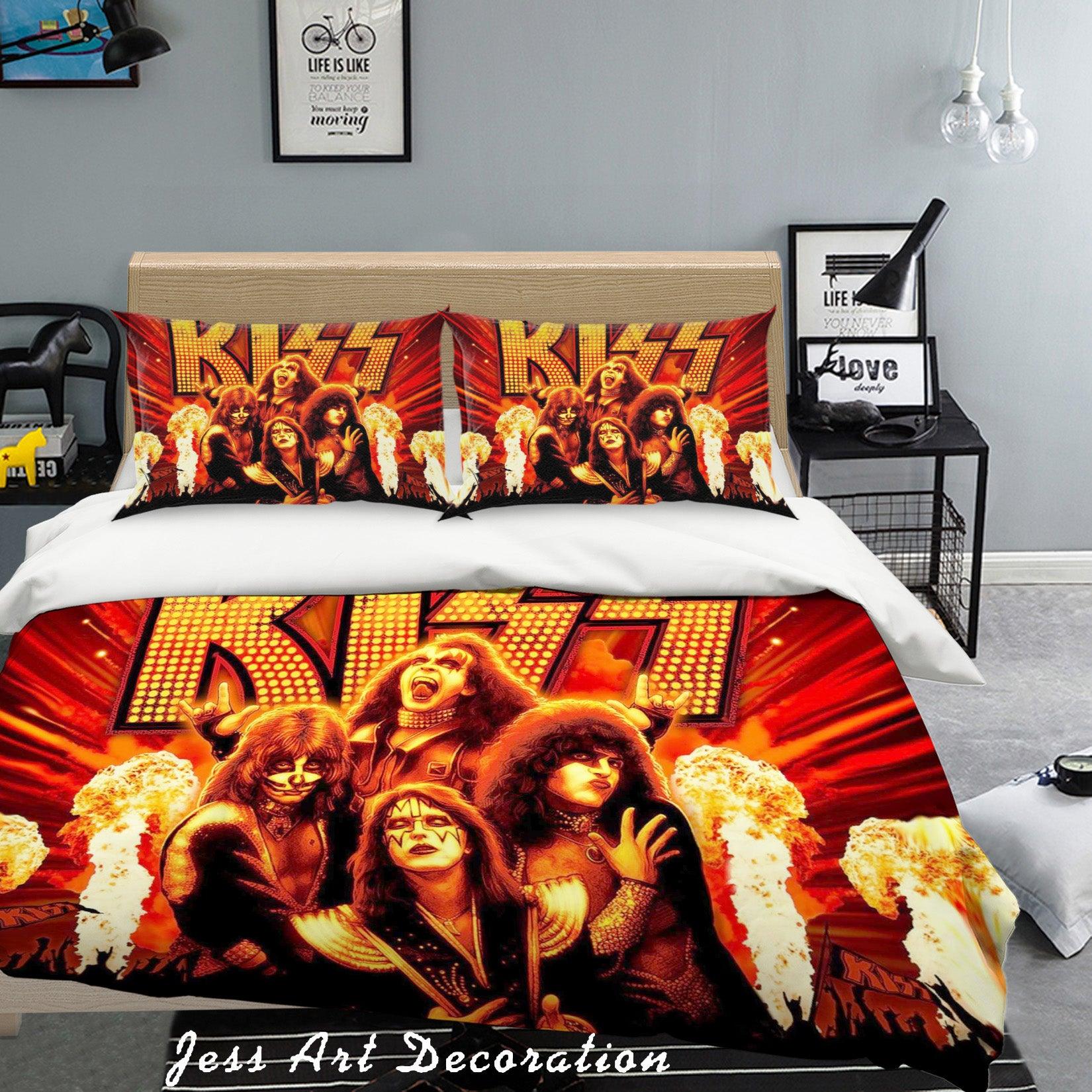 3D Rock Band Quilt Cover Set Bedding Set Pillowcases 98- Jess Art Decoration