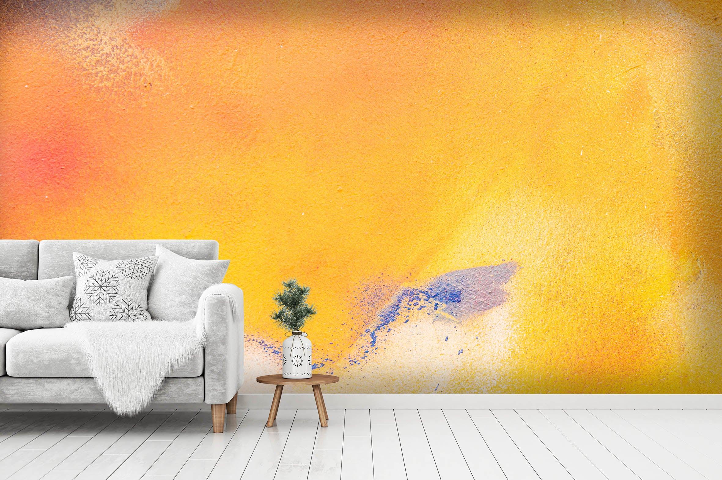 3D Abstract Orange Brick Graffiti Wall Mural Wallpaper 50- Jess Art Decoration