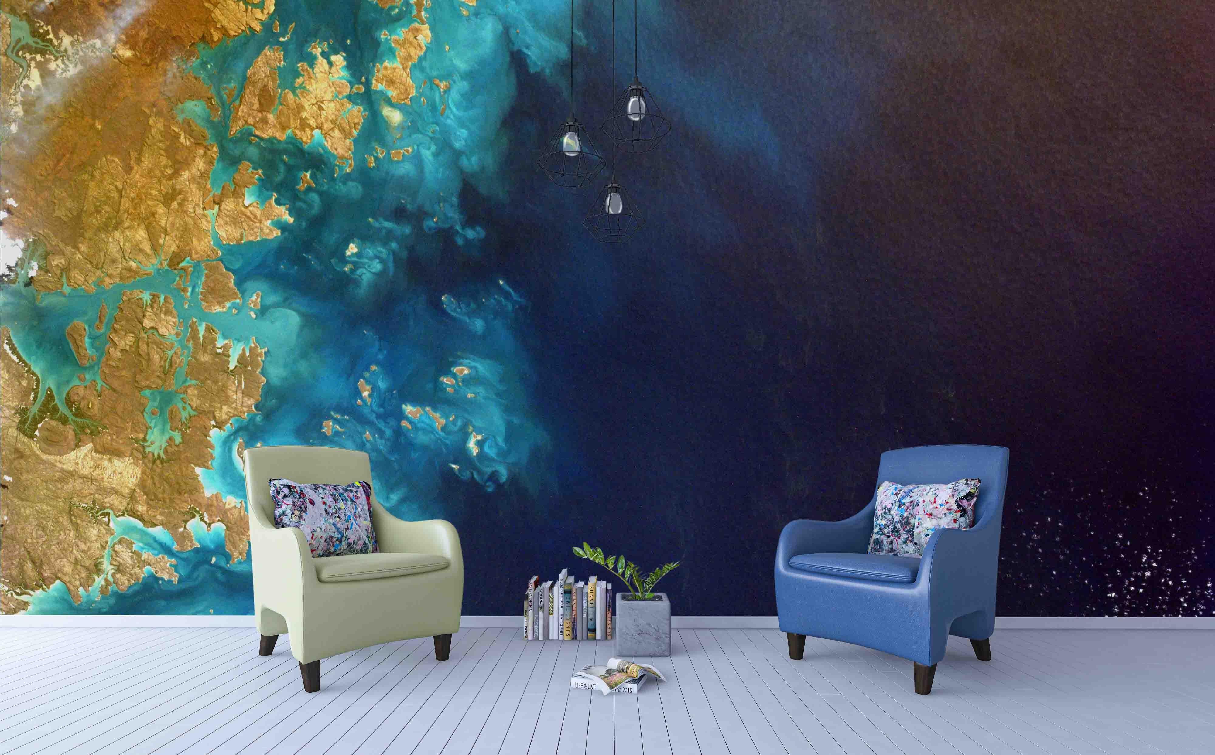 3D Earth Satellite Map Wall Mural Wallpaper sww 113- Jess Art Decoration