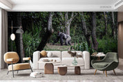 3D Forest  Chimpanzee Wall Mural Wallpaper SWW1704- Jess Art Decoration
