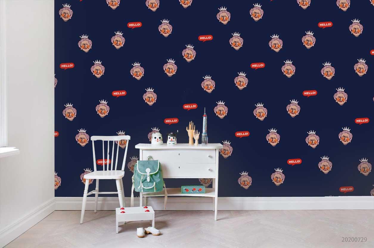 3D Cartoon  Queen Avatar Wall Mural Wallpaper LXL 646- Jess Art Decoration