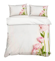 3D Pink Floral Quilt Cover Set Bedding Set Pillowcases 90- Jess Art Decoration