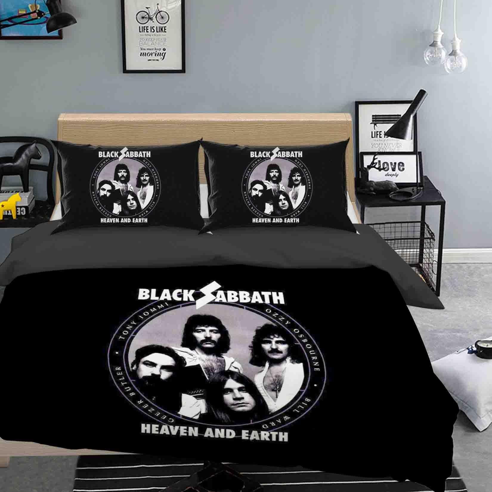 3D Rock Black Sabbath Quilt Cover Set Bedding Set Duvet Cover Pillowcases SF65- Jess Art Decoration