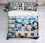3D Abstract Art Street Graffiti Quilt Cover Set Bedding Set Duvet Cover Pillowcases 104- Jess Art Decoration