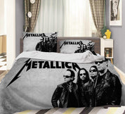3D Metallica Rock Band Quilt Cover Set Bedding Set Pillowcases 35- Jess Art Decoration