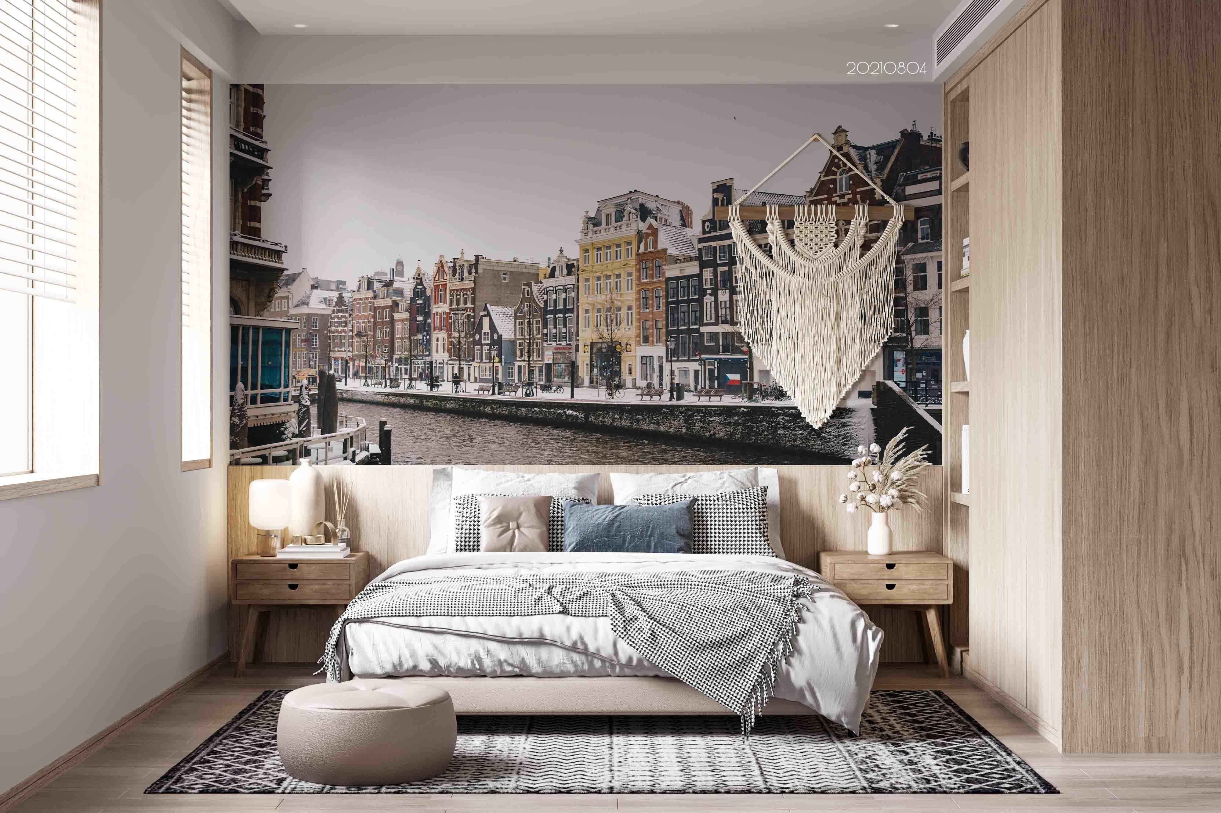 3D Hand-painted Europe Old Architecture Wall Mural Wallpaper SWW4980- Jess Art Decoration