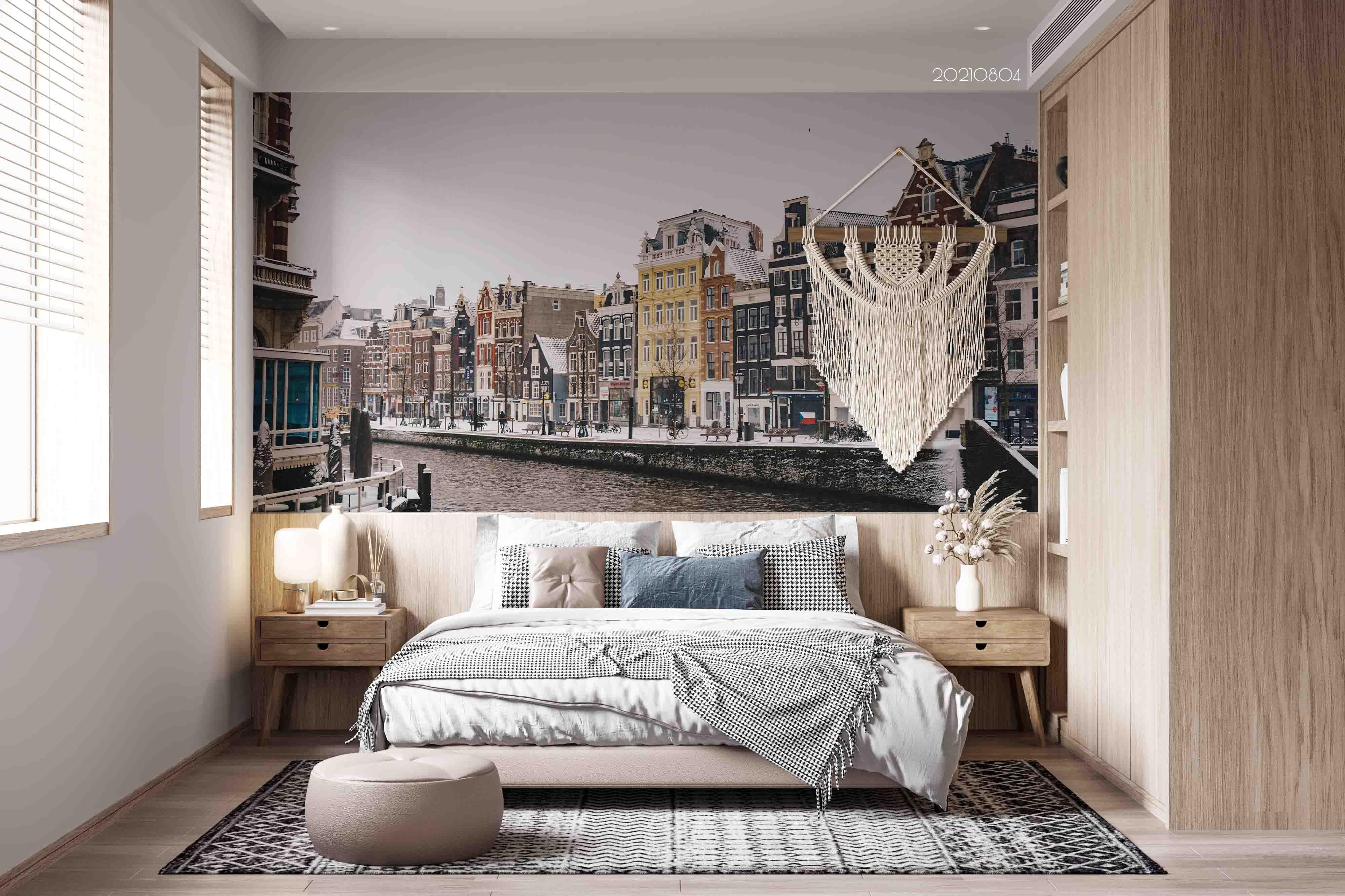 3D Hand-painted Europe Old Architecture Wall Mural Wallpaper SWW4980- Jess Art Decoration
