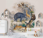 3D Hand Painted Animal Wall Mural Wallpaper 134- Jess Art Decoration