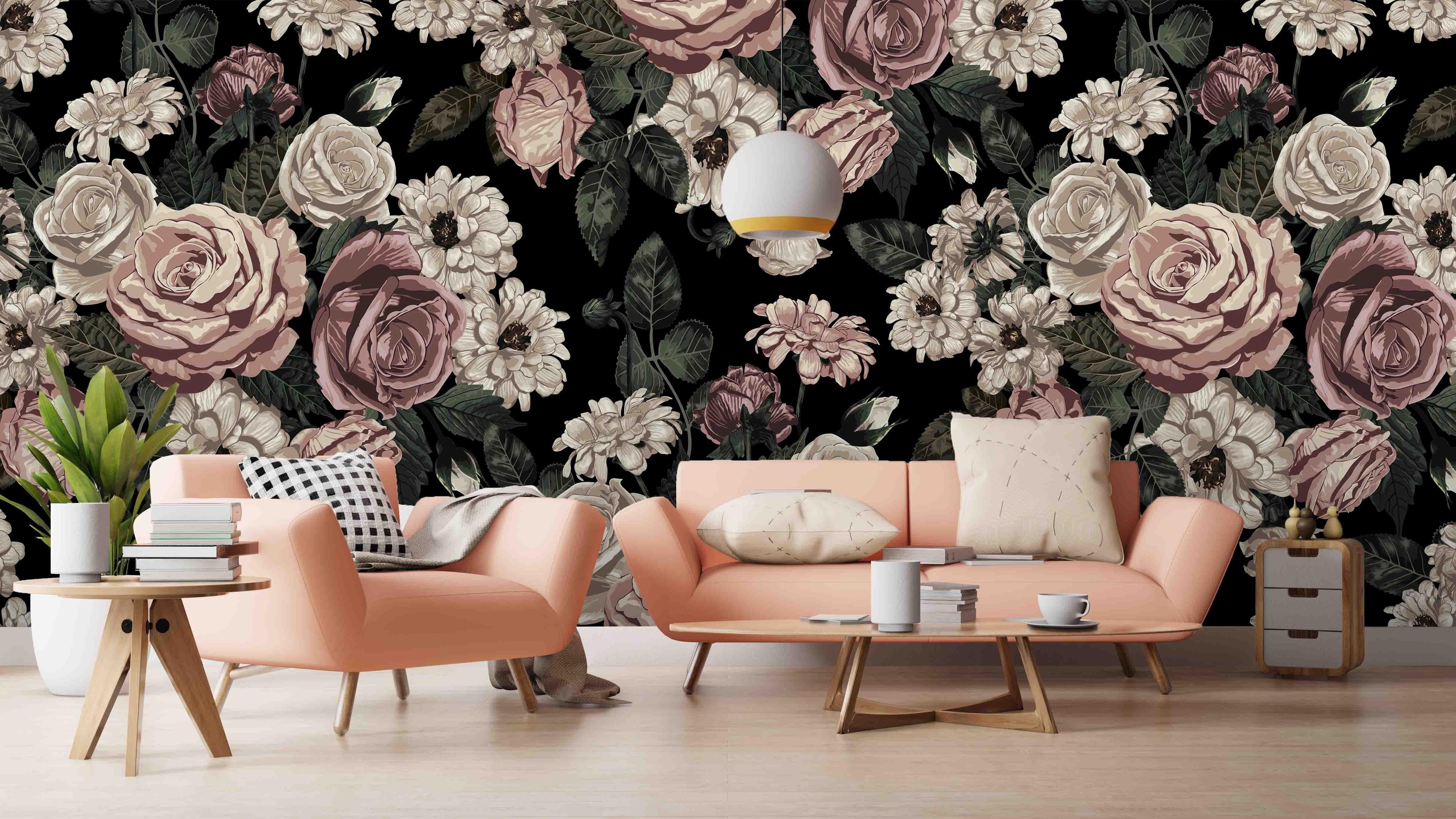 3D pink flowers wall mural wallpaper 11- Jess Art Decoration
