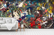 3D Abstract Colorful Graffiti Wall Mural Wallpaper 09- Jess Art Decoration