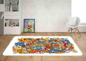 3D Abstract Color Monster Graffiti Non-Slip Rug Mat 24- Jess Art Decoration