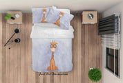 3D Purple Giraffe Quilt Cover Set Bedding Set Duvet Cover Pillowcases SF44- Jess Art Decoration