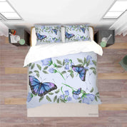 3D Watercolor Painting Butterfly Pattern Quilt Cover Set Bedding Set Duvet Cover Pillowcases WJ 3498- Jess Art Decoration