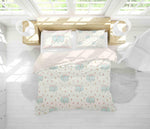 3D Cat Kitty Star Floral Quilt Cover Set Bedding Set Pillowcases 57- Jess Art Decoration