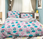 3D Cartoon Animal Little Elephant Pattern Quilt Cover Set Bedding Set Duvet Cover Pillowcases WJ 9710- Jess Art Decoration