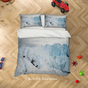 3D Snow Mountain Landscape Quilt Cover Set Bedding Set Duvet Cover Pillowcases 66- Jess Art Decoration