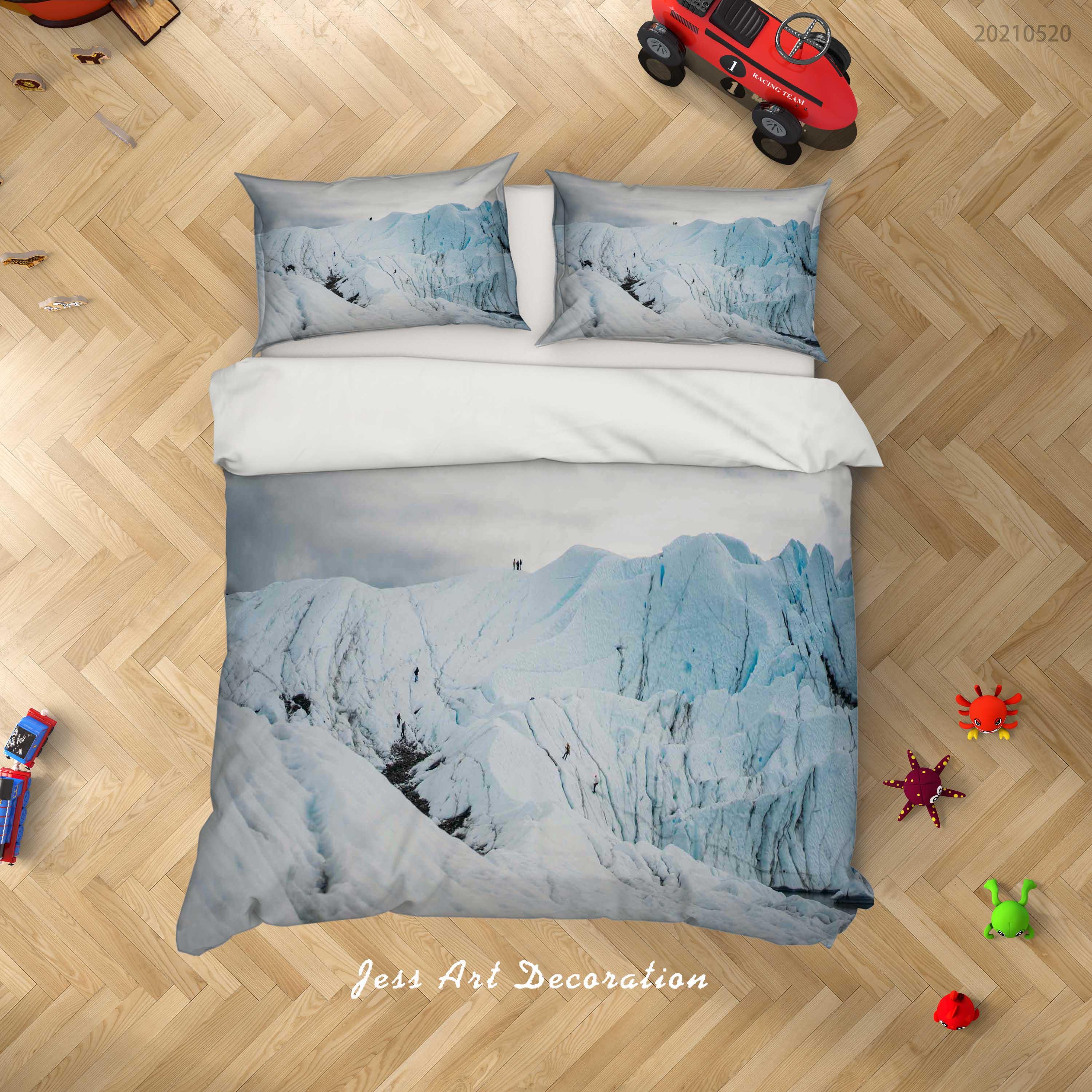 3D Snow Mountain Landscape Quilt Cover Set Bedding Set Duvet Cover Pillowcases 66- Jess Art Decoration