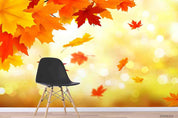 3D Embossed Autumn Maple Leaves Plant Background Wall Mural Wallpaper LXL- Jess Art Decoration