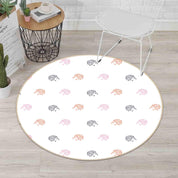 3D Cartoon Animal Elephant Pattern Non-Slip Round Rug Mat 105- Jess Art Decoration
