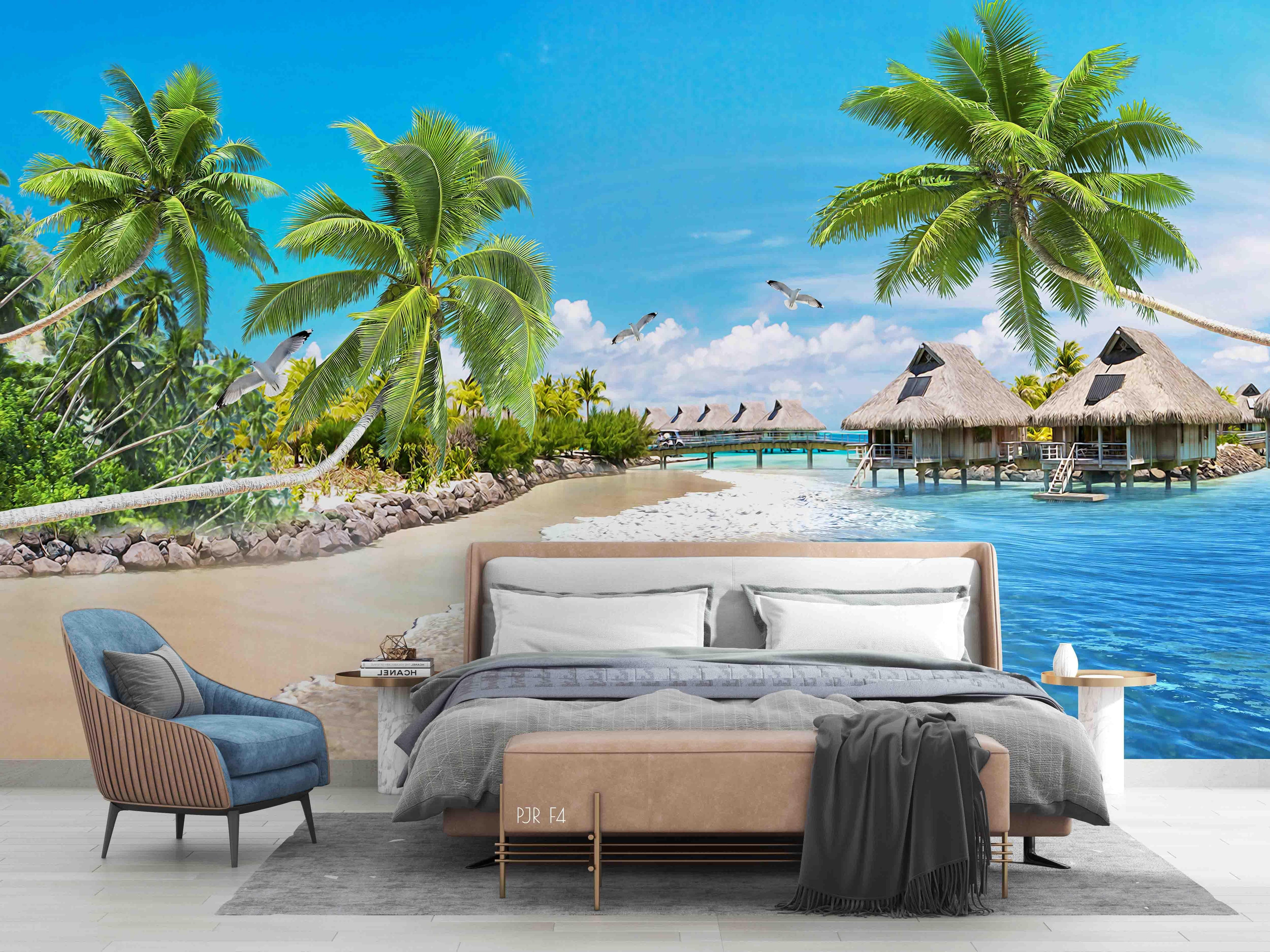 3D Nature Landscape Sea Plant Wall Mural Wallpaper WJ 5205- Jess Art Decoration