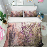 3D Purple Lavender Quilt Cover Set Bedding Set Pillowcases 20- Jess Art Decoration