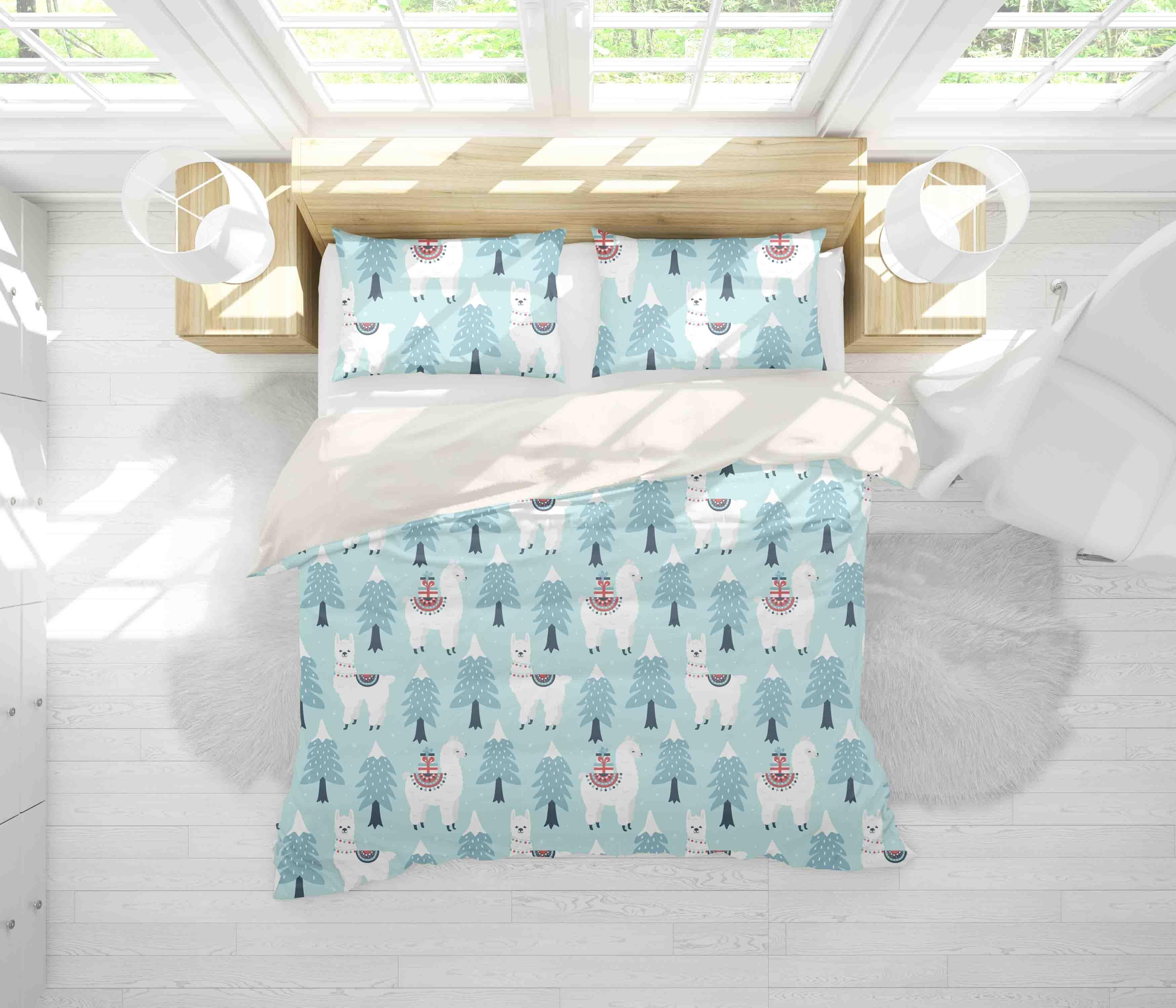 3D Cartoon Pine Alpaca Quilt Cover Set Bedding Set Pillowcases 181- Jess Art Decoration