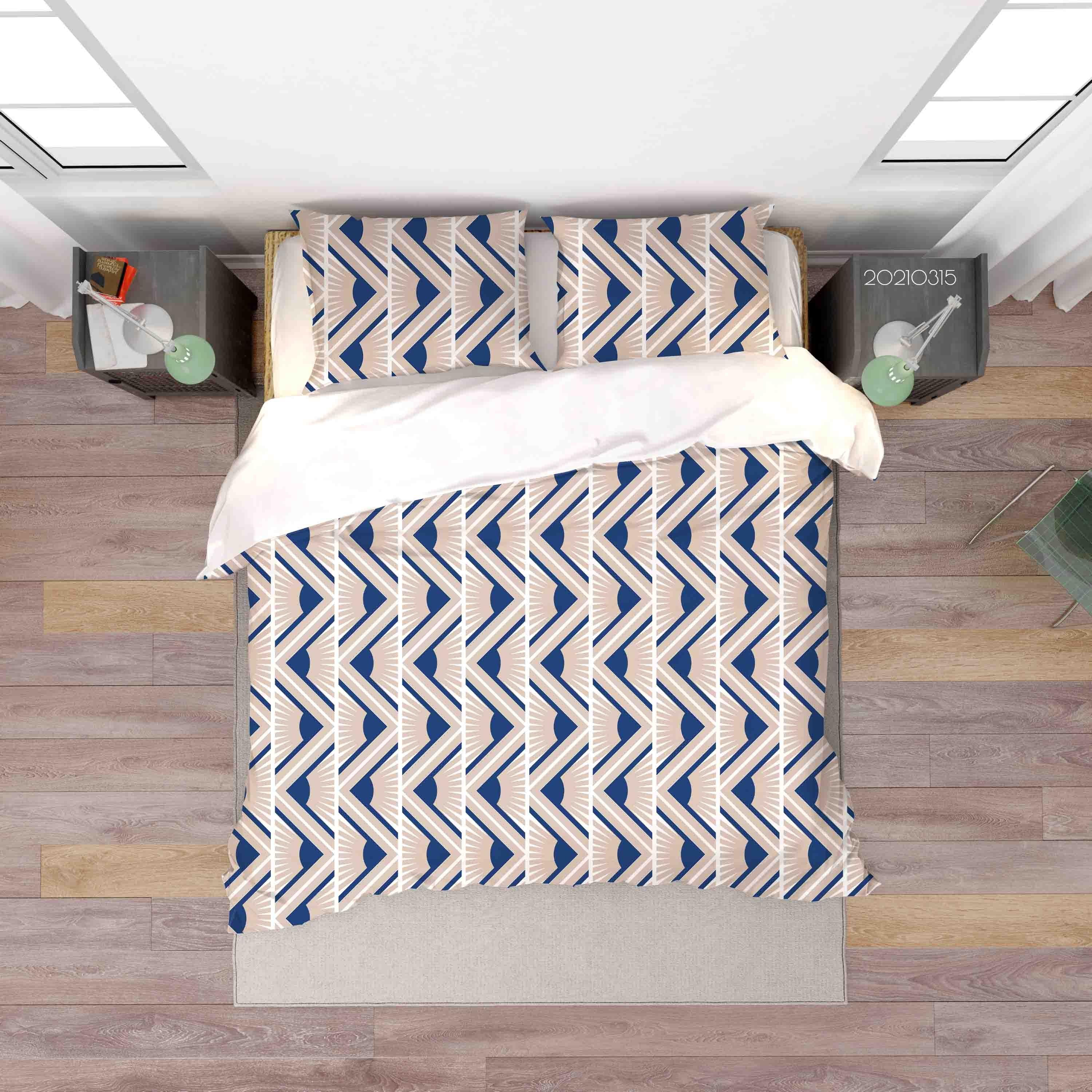 3D Abstract Geometric Art Decoration Quilt Cover Set Bedding Set Duvet Cover Pillowcases 229- Jess Art Decoration