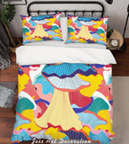 3D Abstract Floral Quilt Cover Set Bedding Set Pillowcases 07- Jess Art Decoration