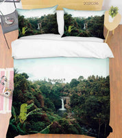 3D Tropical Rainforest Lake Waterfall Landscape Quilt Cover Set Bedding Set Duvet Cover Pillowcases 180- Jess Art Decoration