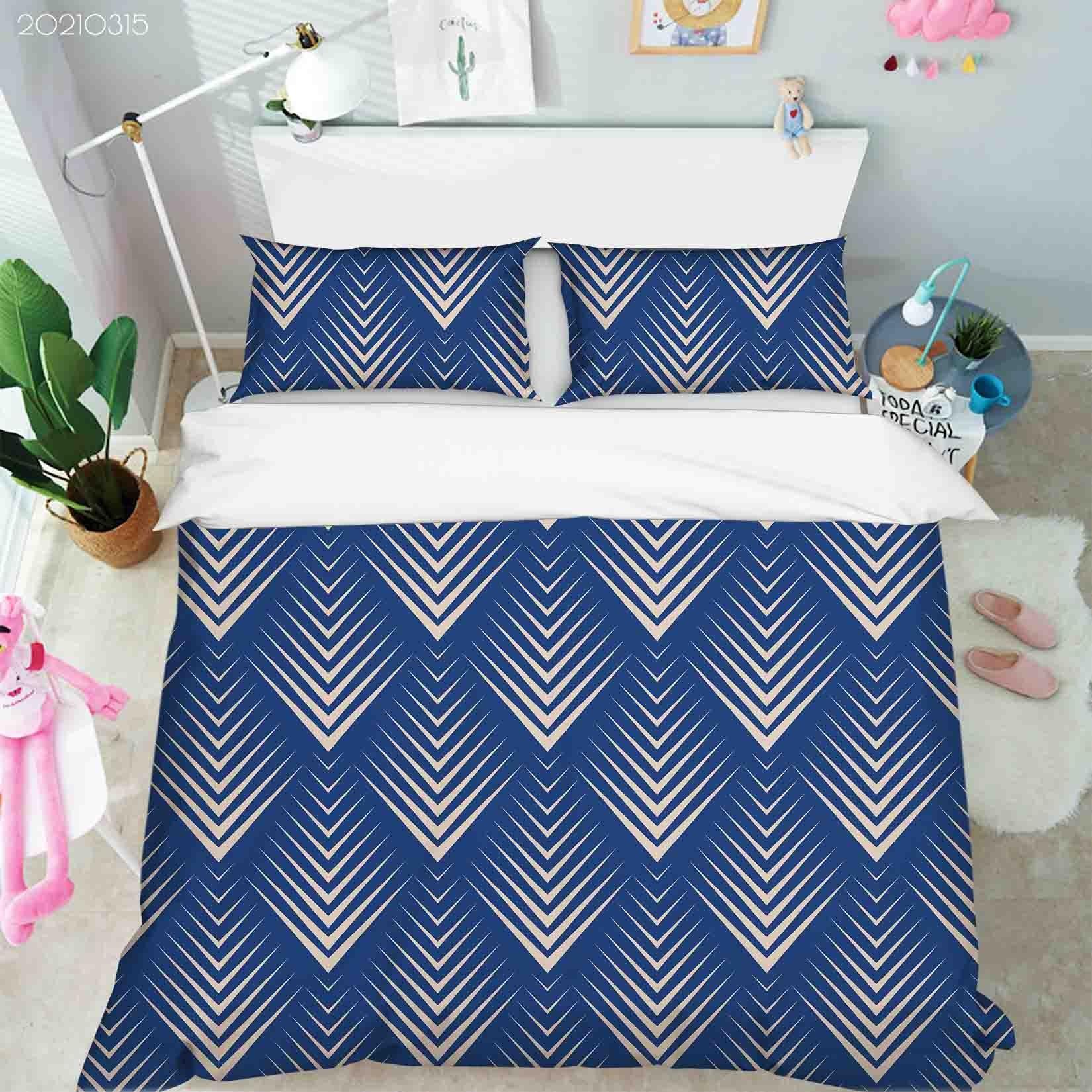 3D Abstract Geometric Art Decoration Quilt Cover Set Bedding Set Duvet Cover Pillowcases 207- Jess Art Decoration