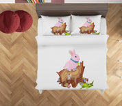 3D White Rabbit Quilt Cover Set Bedding Set Duvet Cover Pillowcases SF21- Jess Art Decoration